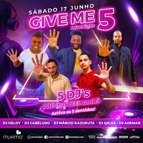 Sábado 17 de Junho, o Muxima Bar abre portas para uma Festa que vai ativar os teus 5 sentidos! 💥  Afro Night com 5 DJ's até às 5 da manhã