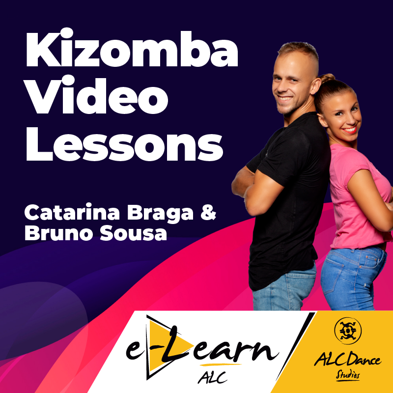 4 Video-aulas de técnicas de Kizomba, gravadas com Catarina Braga e Bruno Sousa, da ALC Dance Studios (Afrolatin Connection)