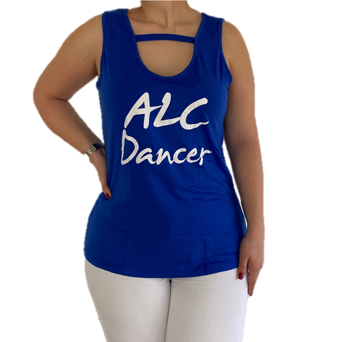 Top ALC Dancer Mulher - Azul e Branca --- Top ALC Dancer Woman - Blue and White